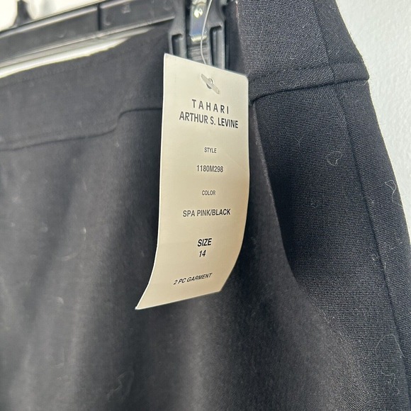 Tahari Arthur S. Levine Formal Skirt Black Size 12 NWT - Picture 2 of 6